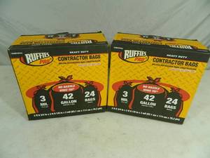 2 New Boxes of 42 Gallon Contractor Bags