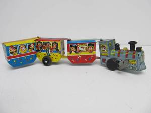 lot 215 image: Small Vintage LINEMAR Tin Litho Windup Toy Train