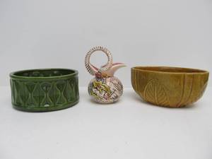 lot 219 image: Signed Mid Century Art Pottery Planters - Hull Haeger & McCoy