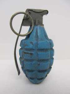 lot 225 image: Old Vintage Military Heavy Training Dummy Grenade