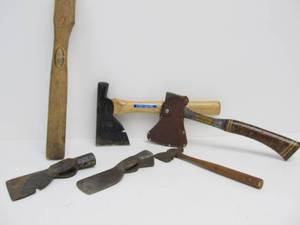 lot 60 image: Group of Vintage Hatchets & Hatchet Heads