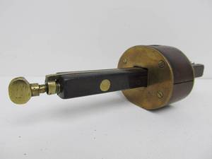 lot 66 image: Antique Brass Wood Depth Gauge