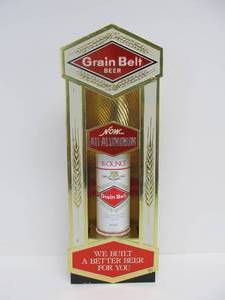 lot 71 image: NOS Vintage GRAIN BELT Premium Beer Advertising Can Display