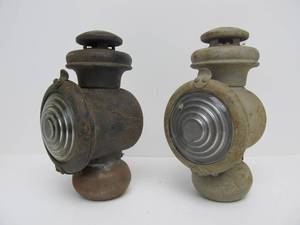 lot 82 image: Matching Pair of Antique FORD Car Headlamps 