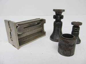 lot 95 image: Old Vintage Machinists Screw Jacks and Depth Gauge
