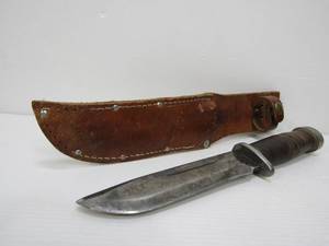 lot 244 image: Orig WW2 Era Cattaraugus 225Q Combat Fighting Knife