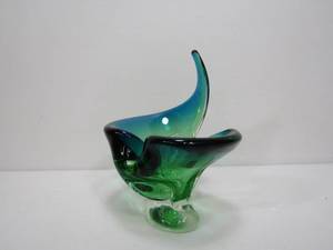 lot 110 image: Signed CHALET Art Glass Bowl Sculpture