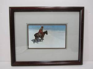 lot 136 image: Frederic Remington The Scout Friends or Enemies Print