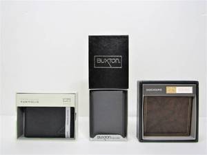 lot 189 image: 3 Brand New Leather Wallets
