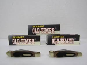 lot 194 image: Lot of 5 SCHRADE Old Timer Folding Knives