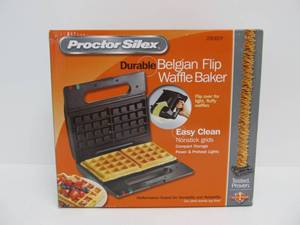 lot 175 image: Brand New PROCTOR SILEX Belgian Flip Waffle Maker