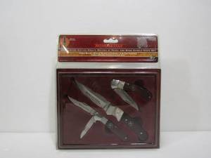 lot 22 image: WINCHESTER Limited Edition Mother of Pearl & Wood Handle Folding Knife Set