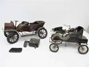 lot 279 image: Vintage Hand Made Folk Art Antique Cars (As Is)