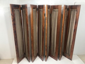 lot 309 image: Group of Vintage Wooden Window Shutters 