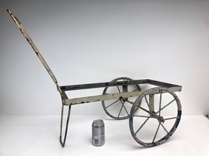 lot 286 image: Vintage Rolling Iron Garden Cart