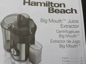 lot 167 image: Hamilton Beach Big Mouth Juice Extr...