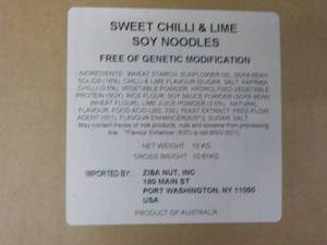 lot 231 image: Sweet Chili and Lime Soy Noodles 10...