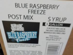 lot 242 image: 3 Gallon Blue Raspberry Freeze Post...