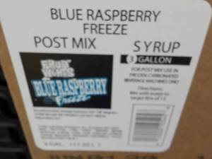 lot 243 image: 3 Gallon Blue Raspberry Freeze Post...