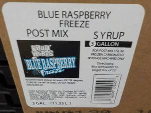 lot 244 image: 3 Gallon Blue Raspberry Freeze Post...
