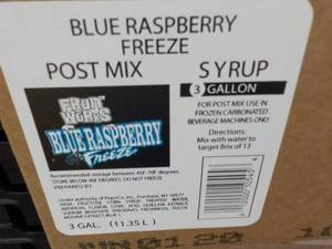 lot 245 image: 3 Gallon Blue Raspberry Freeze Post...