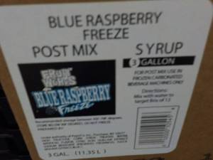 lot 241 image: 3 Gallon Blue Raspberry Freeze Post...