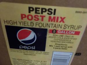 lot 257 image: 5 Gallon Pepsi Post Mix Syrup...