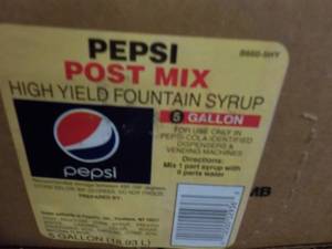 lot 258 image: 5 Gallon Pepsi Post Mix Syrup...