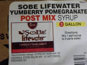 lot 261 image: 3 Gallon Sobe Lifewater Yumberry Po...