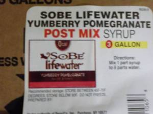 lot 262 image: 3 Gallon Sobe Lifewater Yumberry Po...
