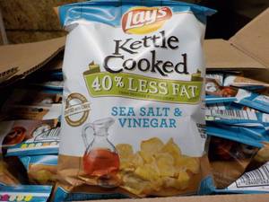 lot 280 image: Case of 64 Lays Kettle Cooked 40% L...