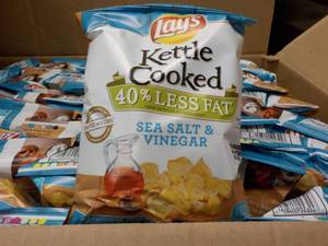 lot 283 image: Case of 64 Lays Kettle Cooked 40% L...