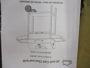 lot 161 image: Alcove 24 Cart Charcoal Grill nee...