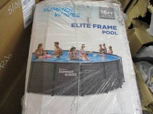 lot 46 image: Summer Waves Elite Frame Pool 16 ft...