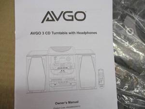 lot 51 image: Avgo 3 CD Turntable with Headphones...