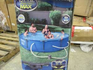 lot 73 image: BestWay 12 ft Steel Pro max Pool h...