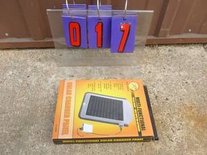 lot 17 image: New multifunction solar panel with adapters. 1.5 watt. As shown.