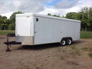 lot 1 image: 2014 CA Series Cargo 8 x 20 Tandem Axle Trailer Car Hauler