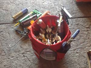 lot 84 image: Pail of Caulking & Caulking Guns