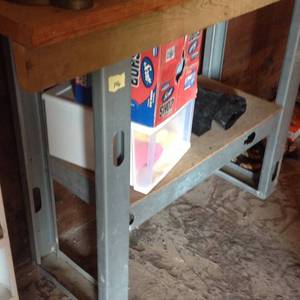 lot 145 image: Shop Shelving Unit & Shop Rags