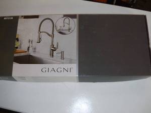 Giagni Pompa Stainless Steel 1-Handle Deck Mount Pre-rinse HandleLever Residential Kitchen Faucet (Deck Plate Included)--Used