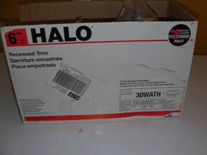 Halo 30 Series 6in White Recessed Ceiling Light Fixture trim 30WATH Retails $15.59 each