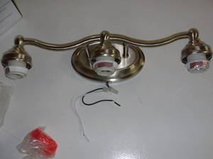 Portfolio 3-Light Nickel Transitional Vanity Light Bar