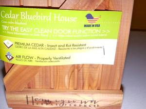 10.875-in H Cedar Wood Variety Nesting Box Bird House-Crack in Roof Board