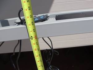 Perfect for the home office. Power height adjustable legs for sitting or standing desktable. Retails $1250 Free SpeeDee shipping on this item.