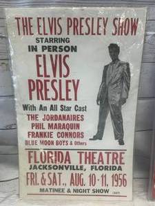 lot 2 image: Elvis Presley Cocert Poster 14 x 22
