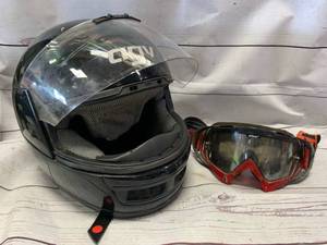 lot 6 image: AGV Size 7 12 Motorcycle Helmet & Goggles