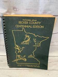 lot 20 image: Vintage Becker County Pictorial Atlas (hundreds of pages)