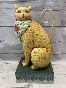 lot 42 image: Jim Shore 2007764 Large Cat Statue 17 Tall