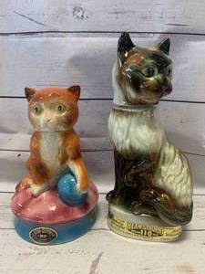lot 52 image: 1967 & 1975 Cat Decanters